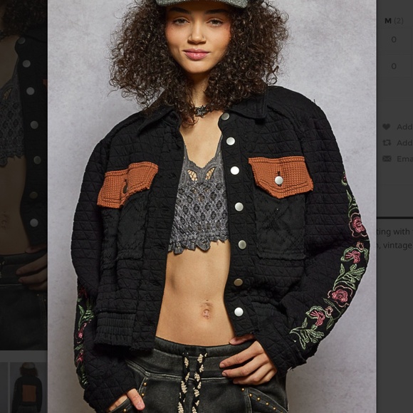 POL “Duluth “ POL Quilted and Thermal Jacket Shacket with Embroidery Detail 22 - Picture 1 of 5